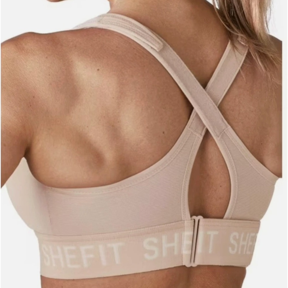 SHEFIT ULTIMATE Sandstorm Luxe Sports Bra Support Workout Fitness Activewear L - Picture 2 of 11